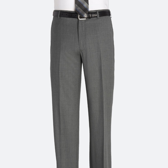Kenneth Cole Awearness Grey Modern Fit Wool Blend Trousers, 35W x 30L - Picture 1 of 14